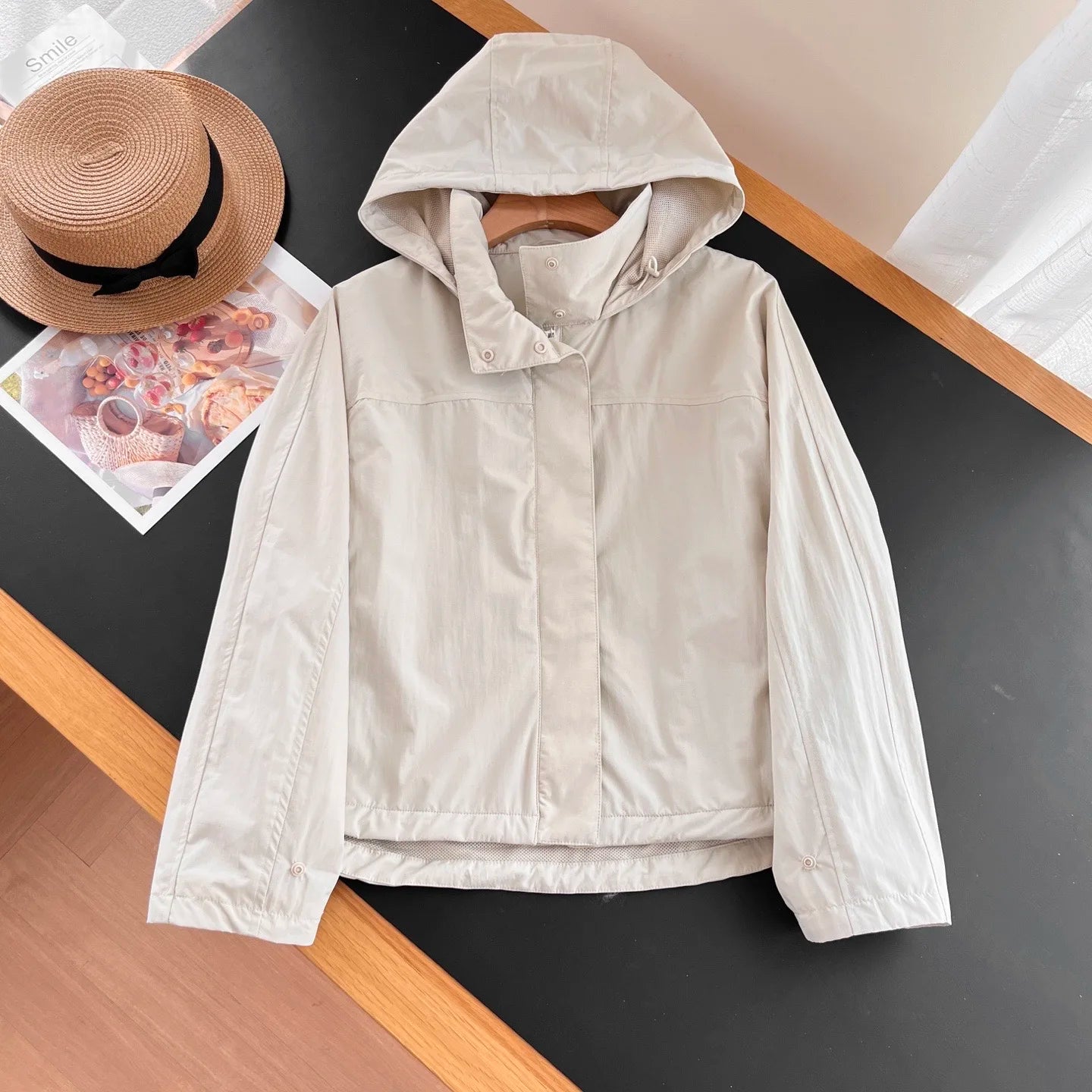 Women's Hooded Casual Jacket – Lightweight, Single-Breasted, Relaxed Fit | Summer Outwear | S–XL