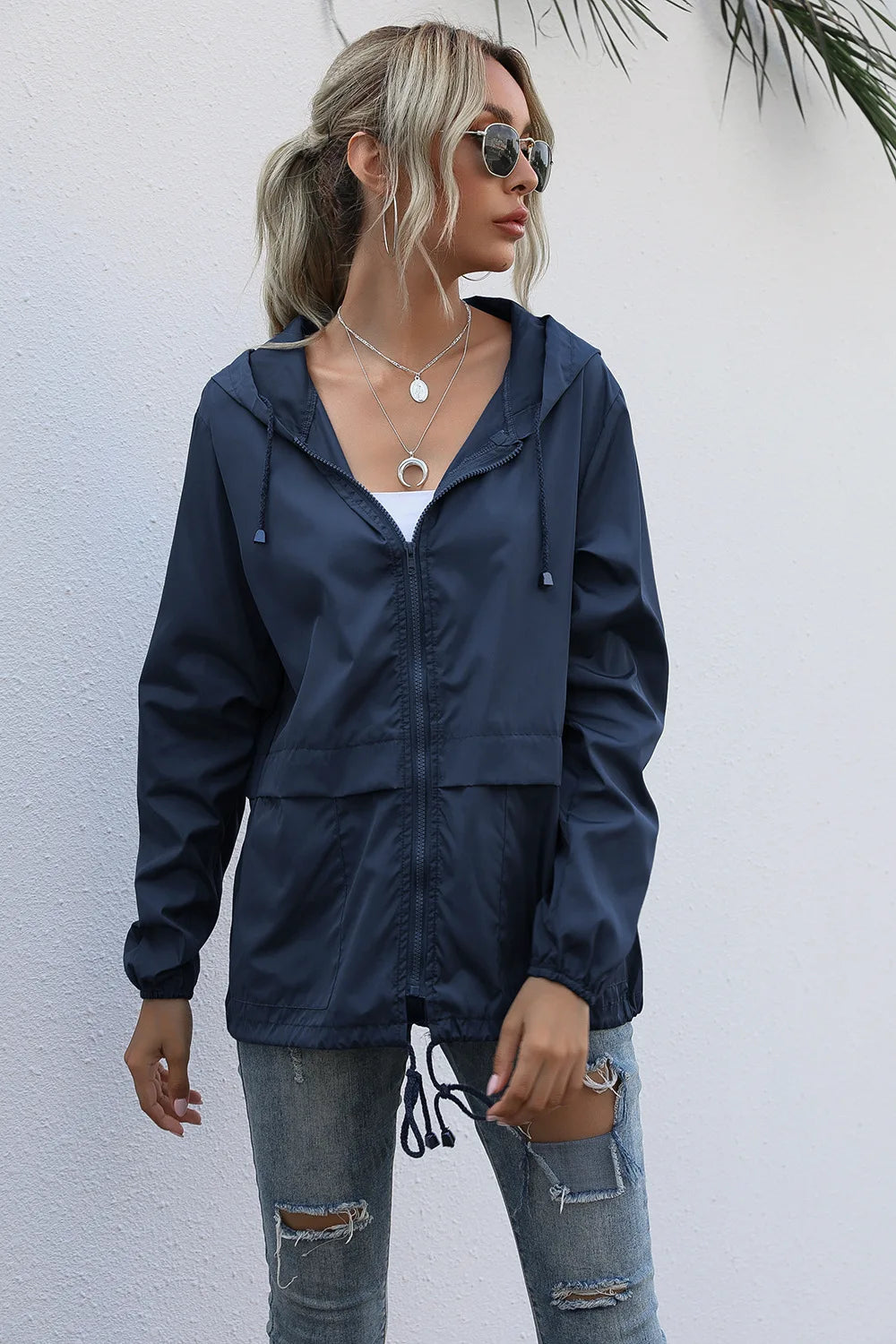 Women's Jackets Apparel: Ultralight, Waterproof, Windproof, Slim Hooded Windbreaker Jacket / Rungear