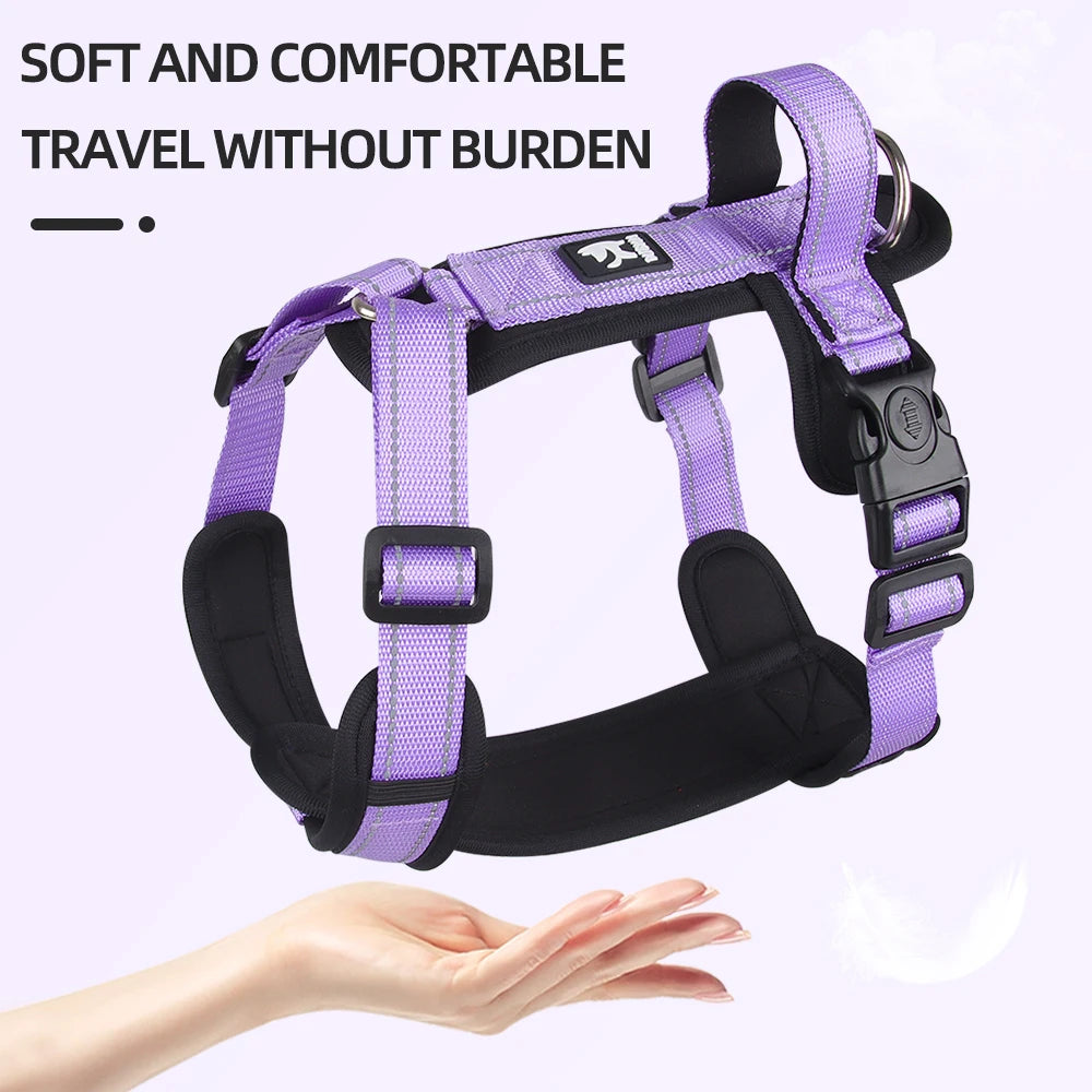 Reflective Nylon Anti-Escape Dog Harness Vest With Handle For Small Medium Dogs Pet Supplies