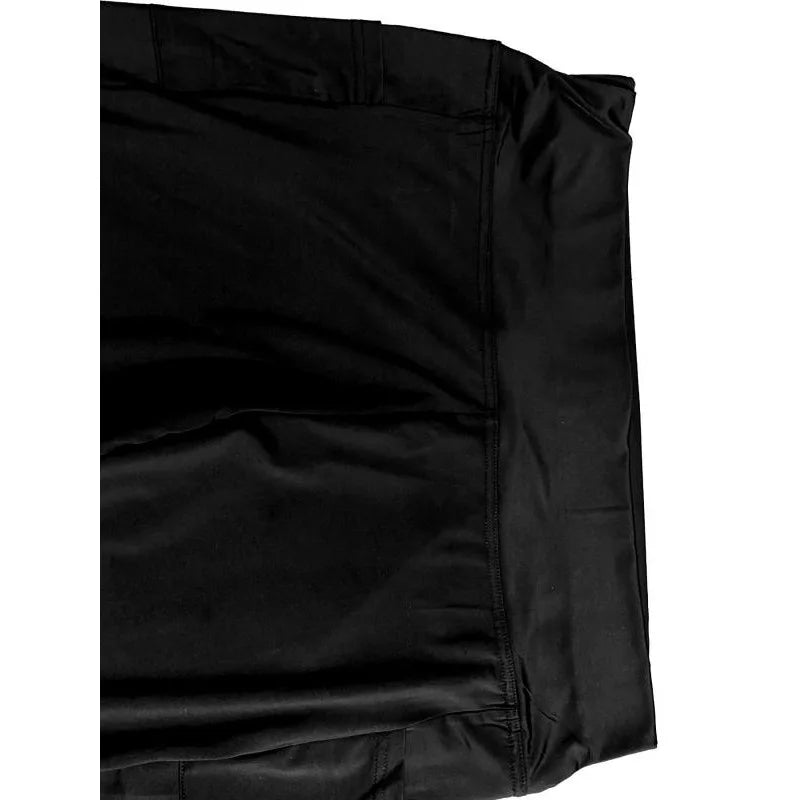 Plus Size Women's Solid Color High Waist Elastic Casual Workout Pants With Pockets