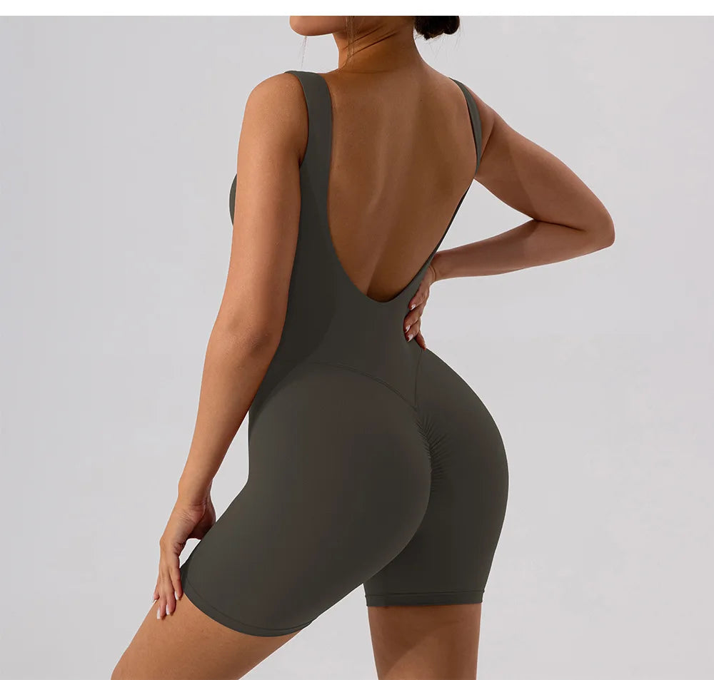 Women's Activewear Apparel: Fitness Sports Jumpsuits Workout Outfit, Push-Up Activewear / Rungear