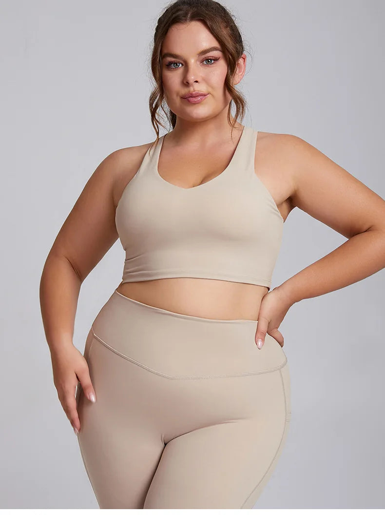 Women's Activewear Sets: 1/2PC Plus Size, Super Stretch Sports Bra Gym Leggings Fitness Suit S-3XL / Rungear