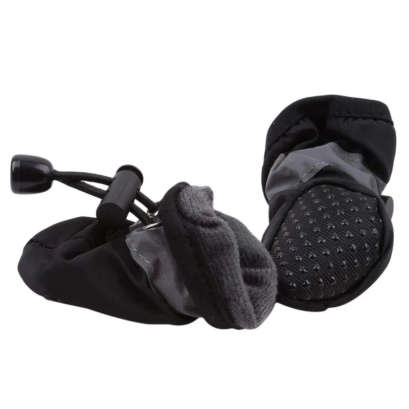 Warm Anti-Slip Cotton Dog Shoes & Socks | Thick Protective Boots for Small Dogs & Cats | Set of 4 | RUNGEAR