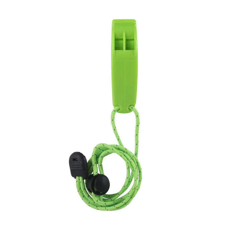 Double-Pipe Survival Whistle – Loud, Pealess, Lightweight | Hiking, Kayaking, Diving & Emergency Safety | Green, Orange & Black