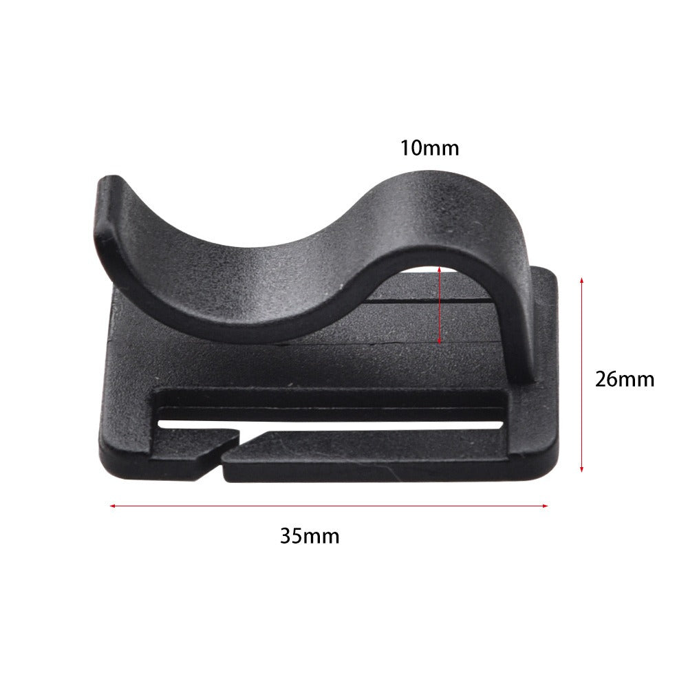 Rotatable Hydration Tube Webbing Clips – 2 or 4 Pack Hose Holder for Running & Hiking Packs