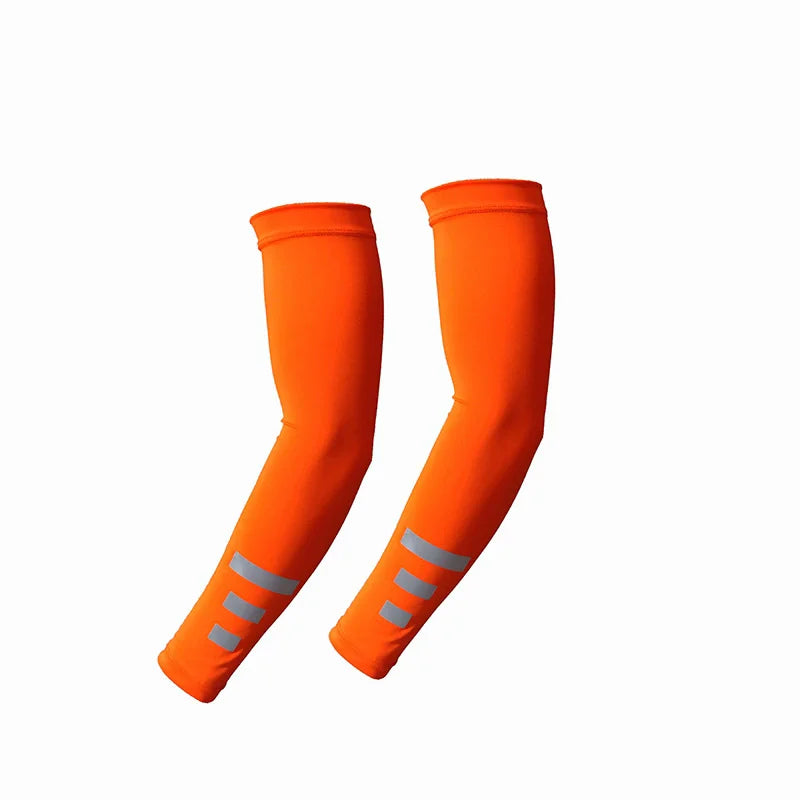Running Gear Accessories: 1 Pair Ice Silk Arm Sleeves for Summer Quick-Drying Breathable Sun Protection Reflective Night Running Cycling Arm Covers