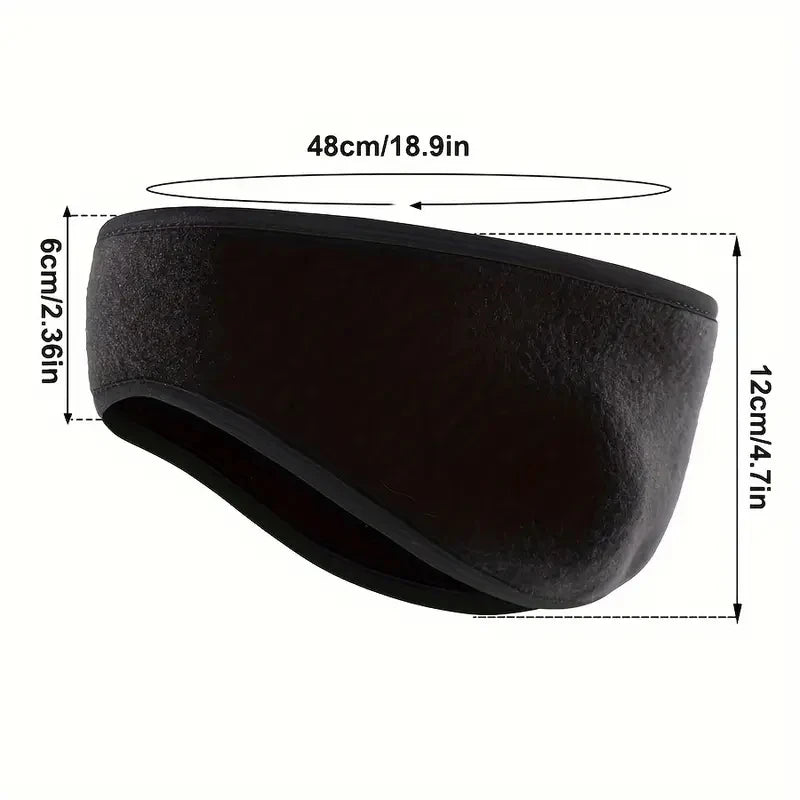 RUNGEAR Warm Fleece Earmuff Headband | Soft Windproof Ear Warmer for Running, Skiing & Cycling