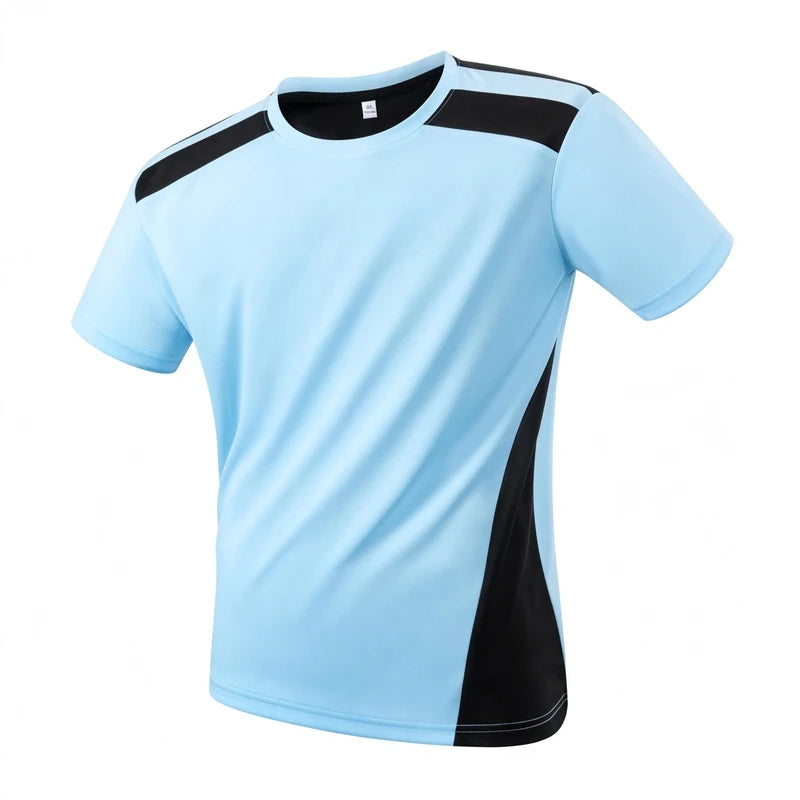 Men's Colour Block Quick Dry Running T-Shirt | Lightweight Short Sleeve | RUNGEAR