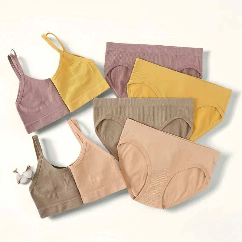Women's Underwear Sets: U-Back, Push Up Bralette and Breathable Briefs / Rungear