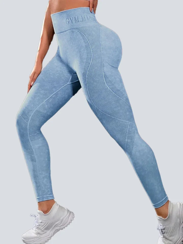 Women's Activewear Apparel: Seamless High Waist Pants Hip Lifting Outdoor Sports Tight Waist Pants / Rungear