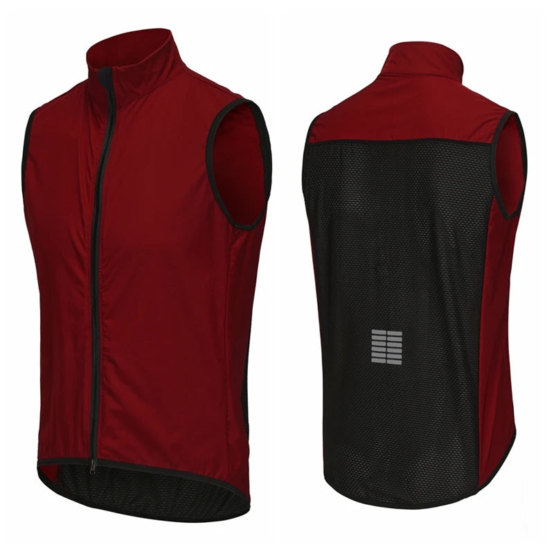 Men's Windproof Running Vest | Lightweight Sleeveless Jacket