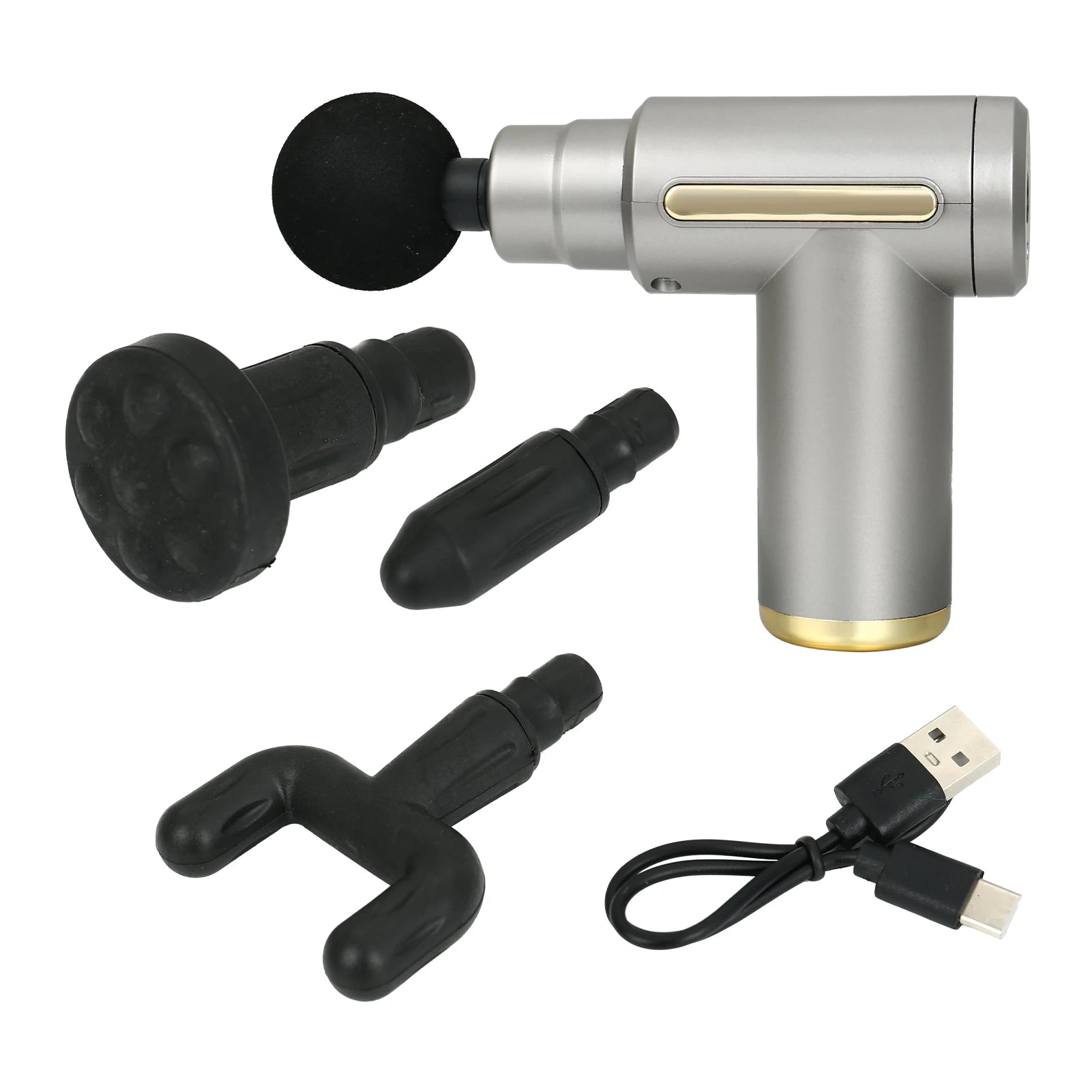 Mini Massage Gun — 4 Attachments for Muscle Recovery & Deep Tissue Pain Relief
