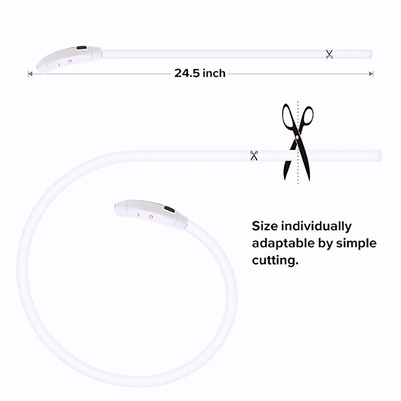 Pet Safety Gear: USB, Adjustable LED Rechargeable Safety Collar For Large Small Dogs / Rungear
