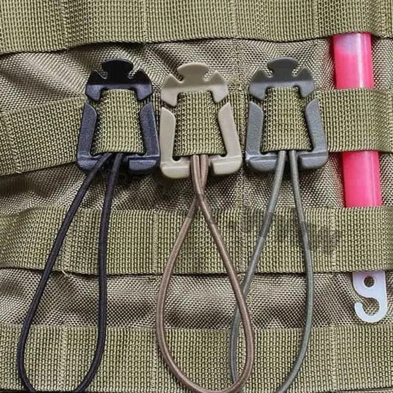 Trail Gear Accessories: 2PC Backpack Buckle Clamp Carabiner, Nylon Bag Hanger Hook / Rungear