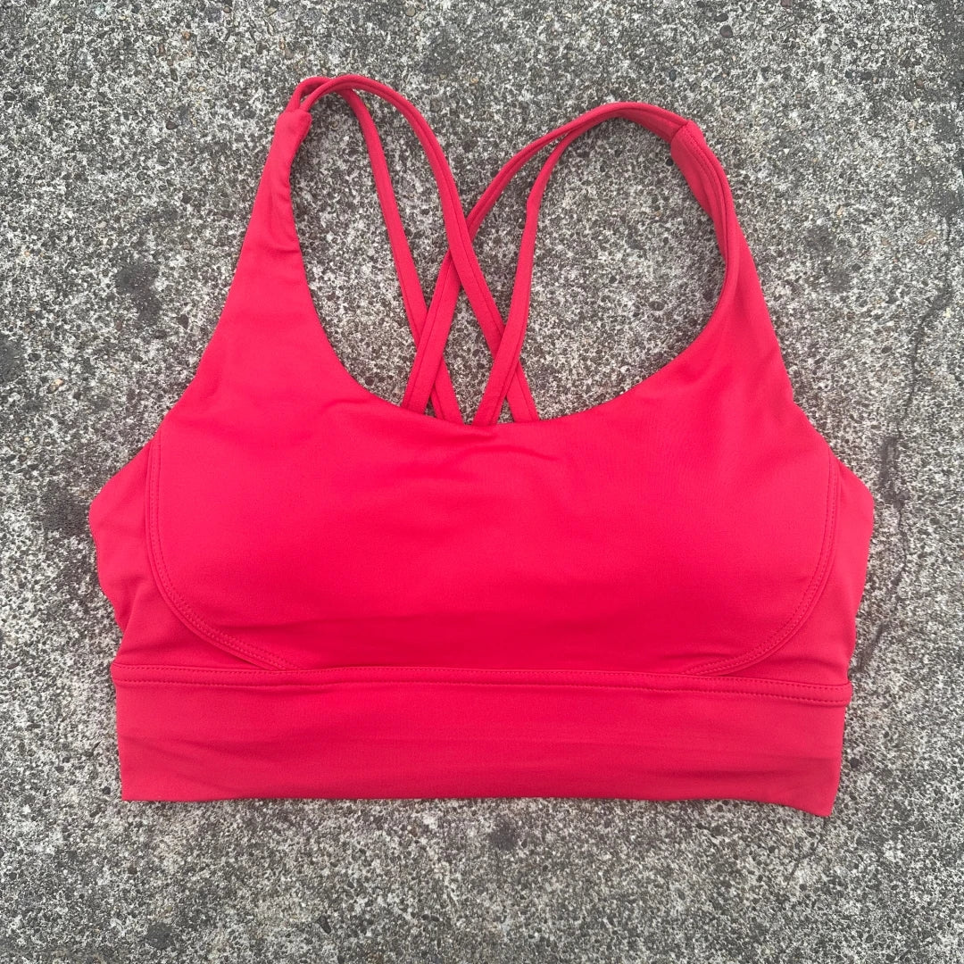Women's Bra Apparel: Solid Color, High Strength Shockproof, Soft Cross Back, High Strength Shockproof, Fitness Sports Bra / Rungear