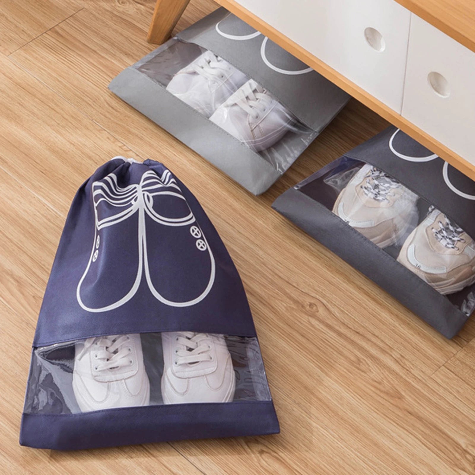 Nylon Waterproof Drawstring Storage Pouch Multi-functional Bag Durable Shoes Underwear Travel Sport Bags Ditty Bags For Travel