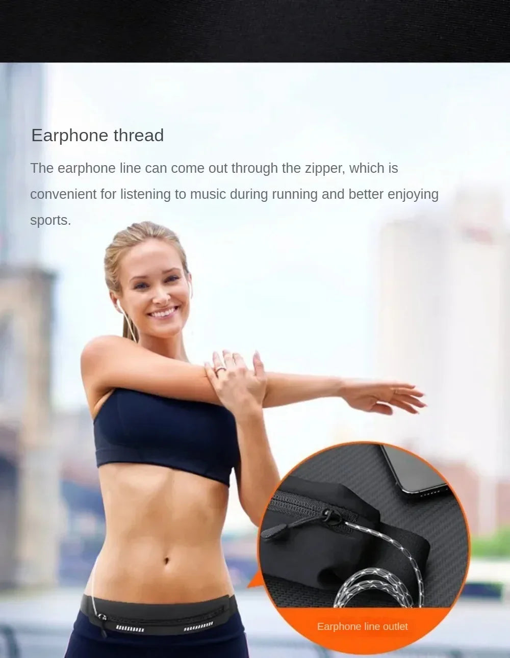 Running Belt Accessories: Adjustable, Reflective, Waterproof, Running Sports Waist Bag with Zipper Pocket for Jogging Fitness / Rungear