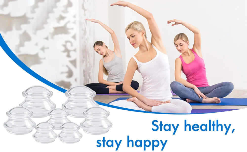 Silicone Cupping Therapy Set (7PC) – Professional Massage Cups for Recovery & Cellulite | RUNGEAR