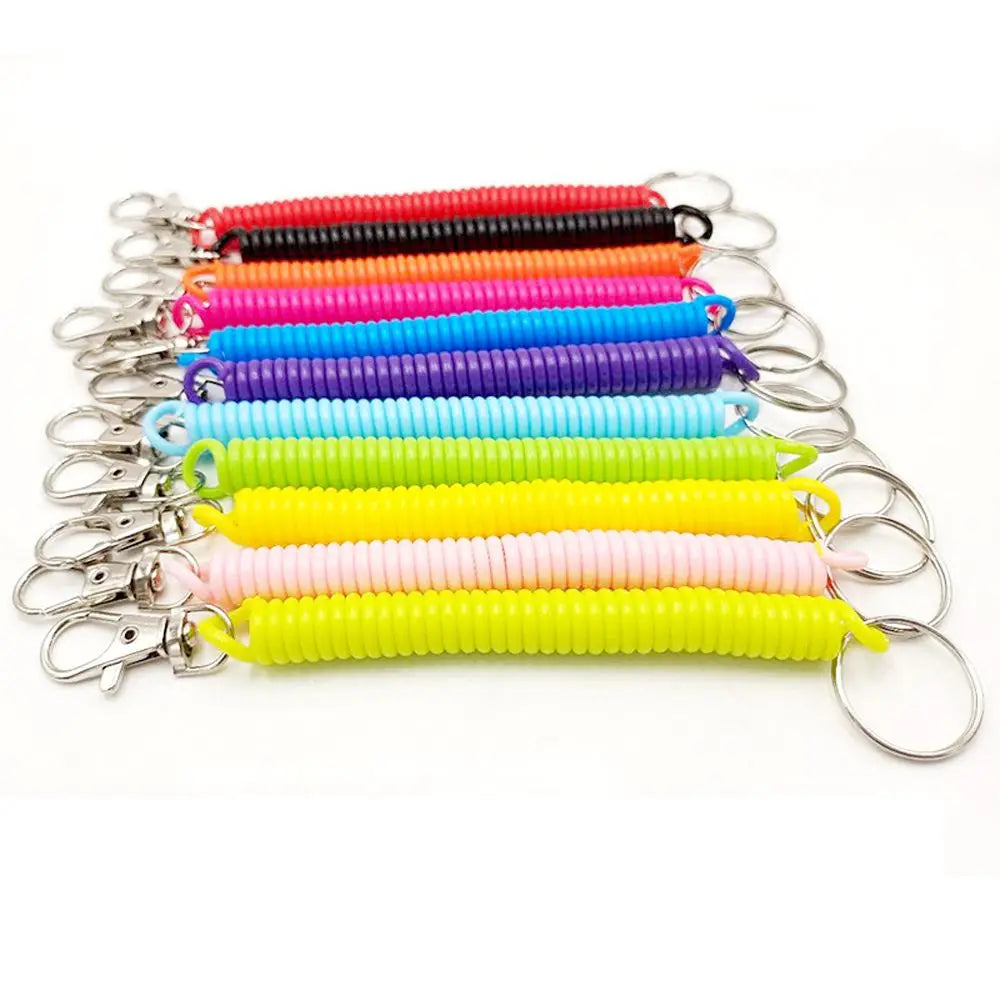 Elastic Coil Spring Wrist Keychain – Stretch Spiral Wristband Key Ring for Running, Gym & Outdoor Use | RUNGEAR