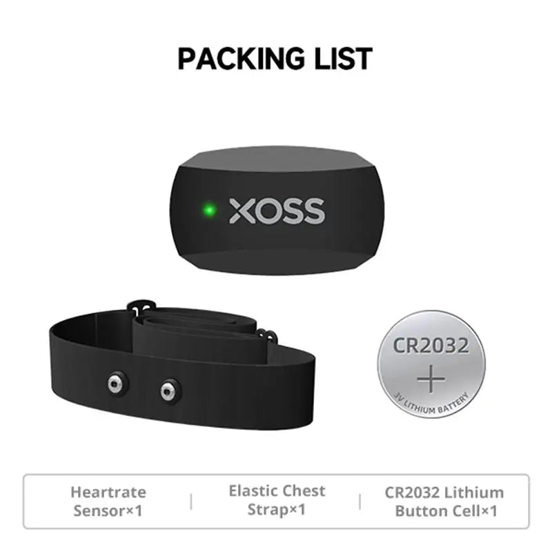 Tech Gear Accessories: XOSS X2 Chest Strap Heart Sensor HRM Monitor Bluetooth ANT+ Cycling Running Walking / Rungear