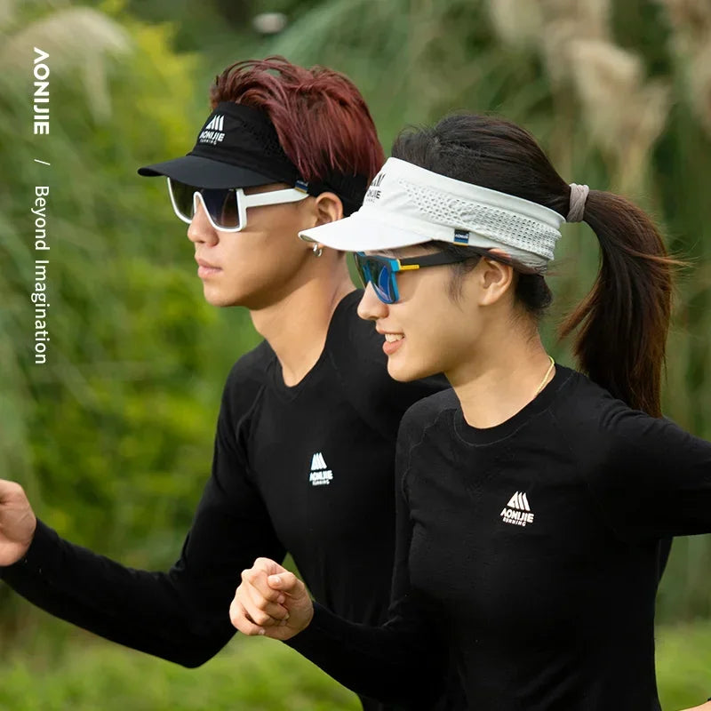 AONIJIE Topless Running Cap | Breathable, Sweat-Wicking, Sunshade Hat for Outdoor Sports