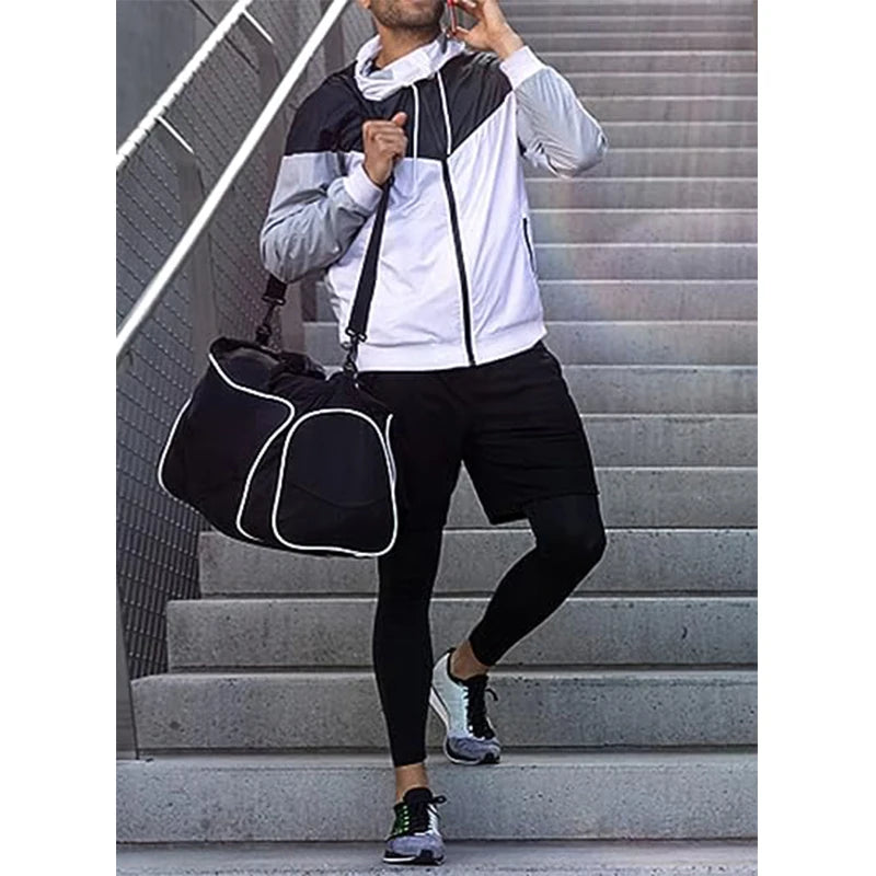 Men's Activewear Apparel: 2 in1 Training Athletic, Workout, Sportswear Tracksuit Pants / Rungear