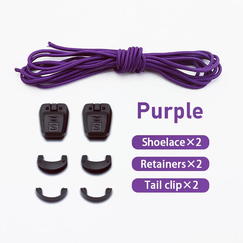 Round No-Tie Elastic Shoelaces | Adjustable Fit | 10 Colours | Running & Sport