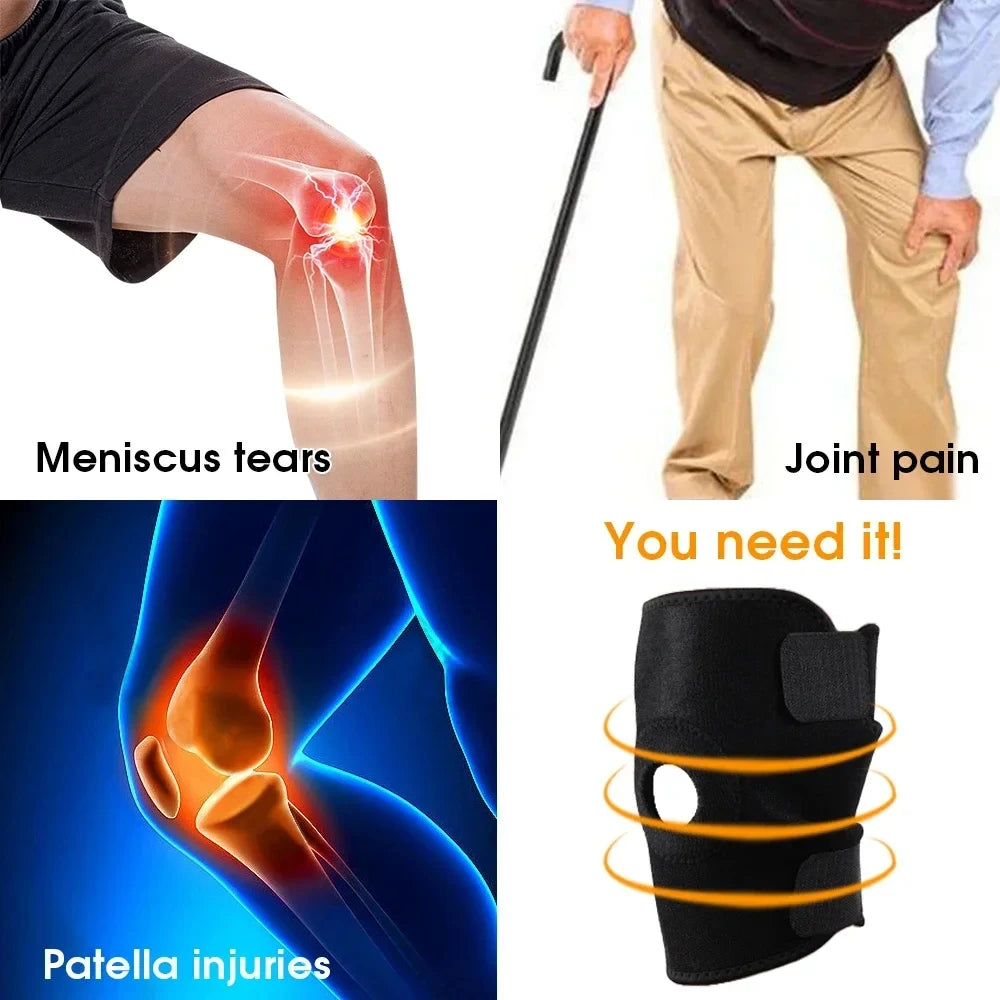 Spring Knee Brace Support – Open Patella, Adjustable | Running, Hiking & Sports