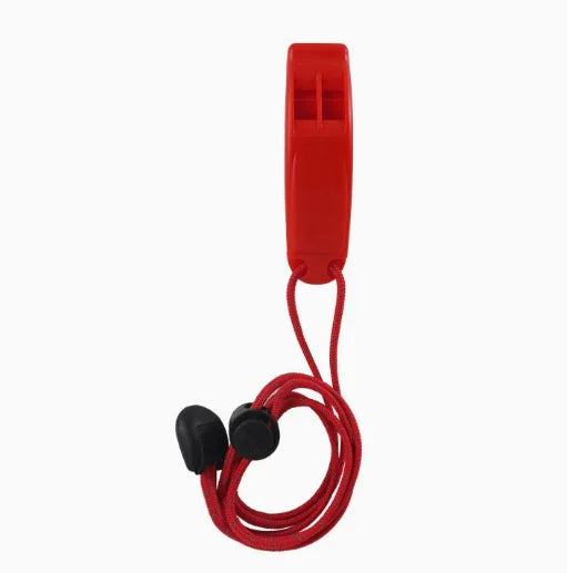 Loud Emergency Survival Whistle – Pealess, Compact, Braided Lanyard | Hiking, Camping & Rescue | Black, Red, Green & Orange