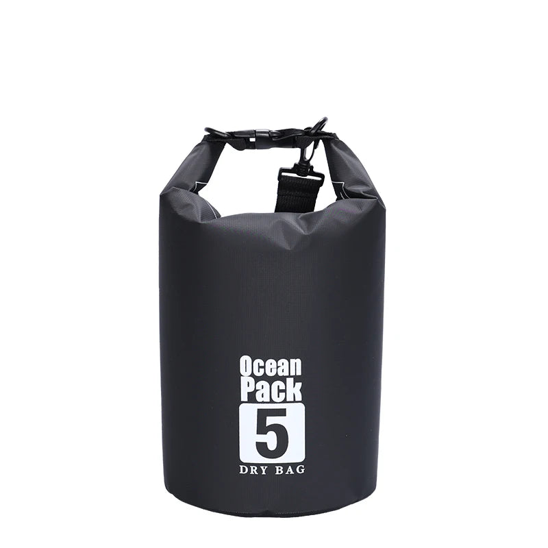 Waterproof PVC Roll-Top Dry Bag | 2L to 30L, Roll-Top Buckle Closure, Shoulder Strap Options | RUNGEAR