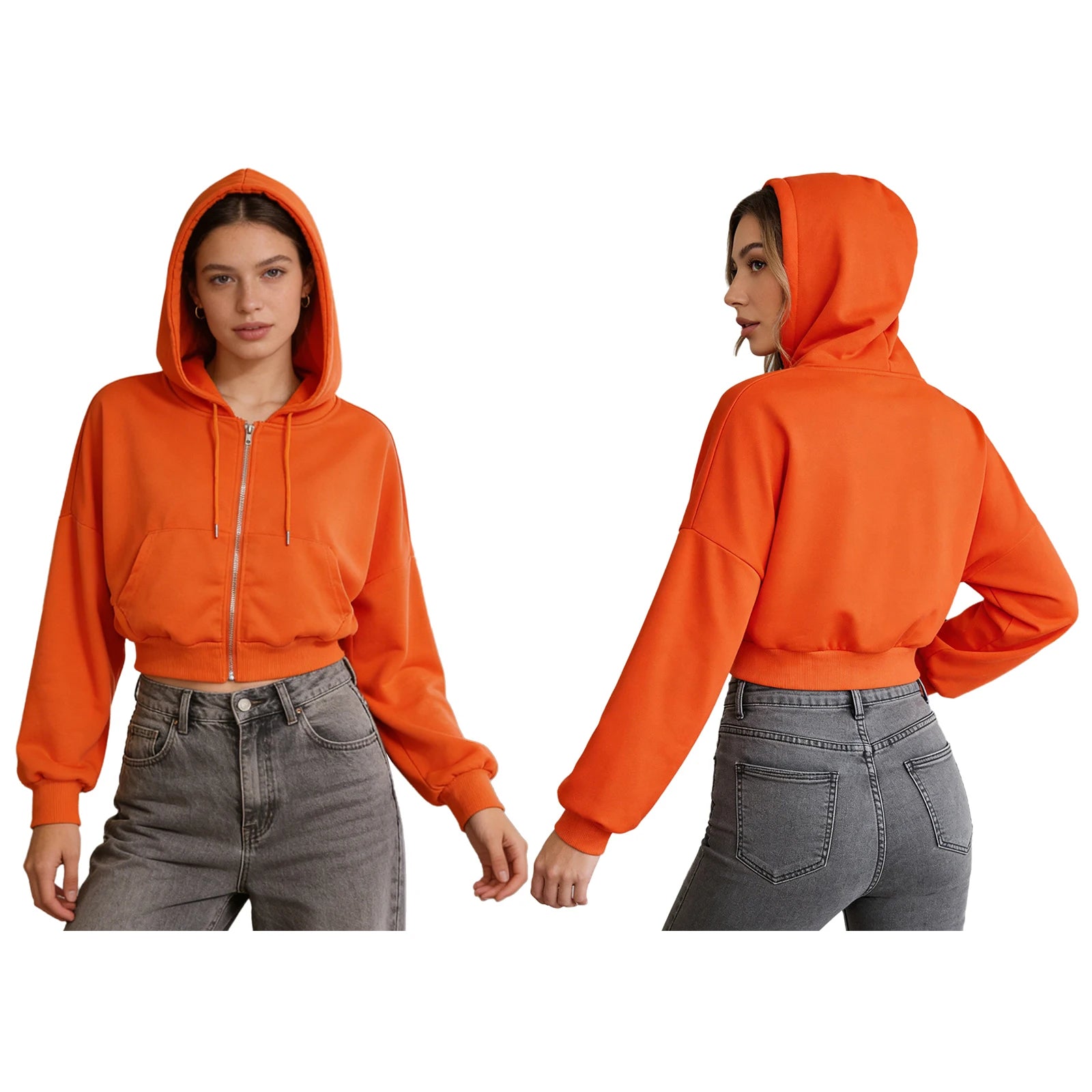 Womens Sports Tops Workout Running Clothing Adults Soft Long Sleeve Drawstring Hooded Jacket Zipper Loose Sweatshirt Outerwear