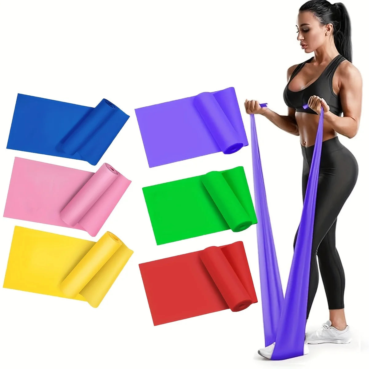 Flat Elastic Stretch Resistance Bands | Physical Therapy, Pilates & Strength Training | RUNGEAR