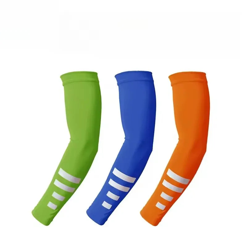Running Gear Accessories: 1 Pair Ice Silk Arm Sleeves for Summer Quick-Drying Breathable Sun Protection Reflective Night Running Cycling Arm Covers