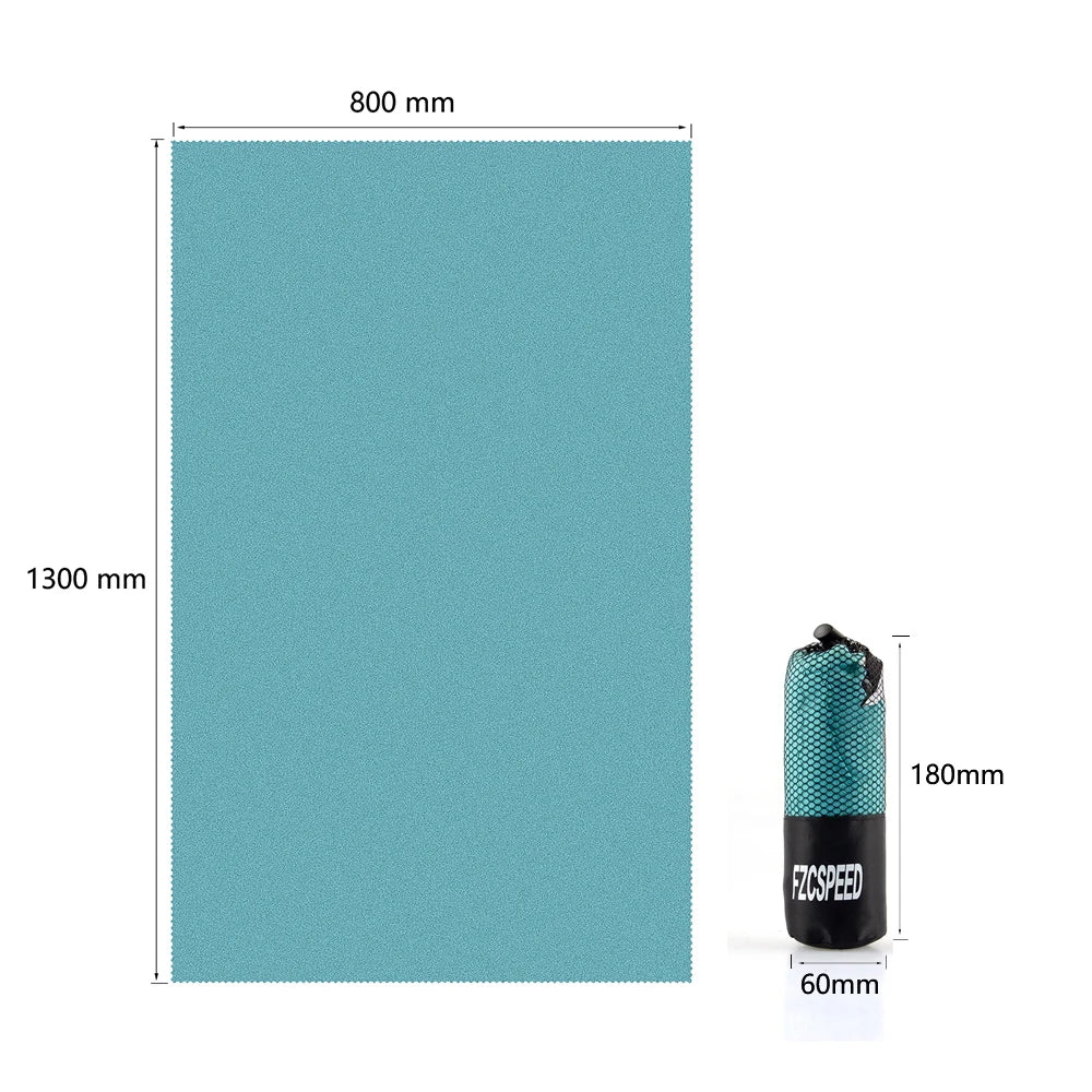 Quick Drying Accessories: Absorbent, Breathable, Portable Bath Towel for Travel, Hiking, Running Gym, All Sports / Rungear