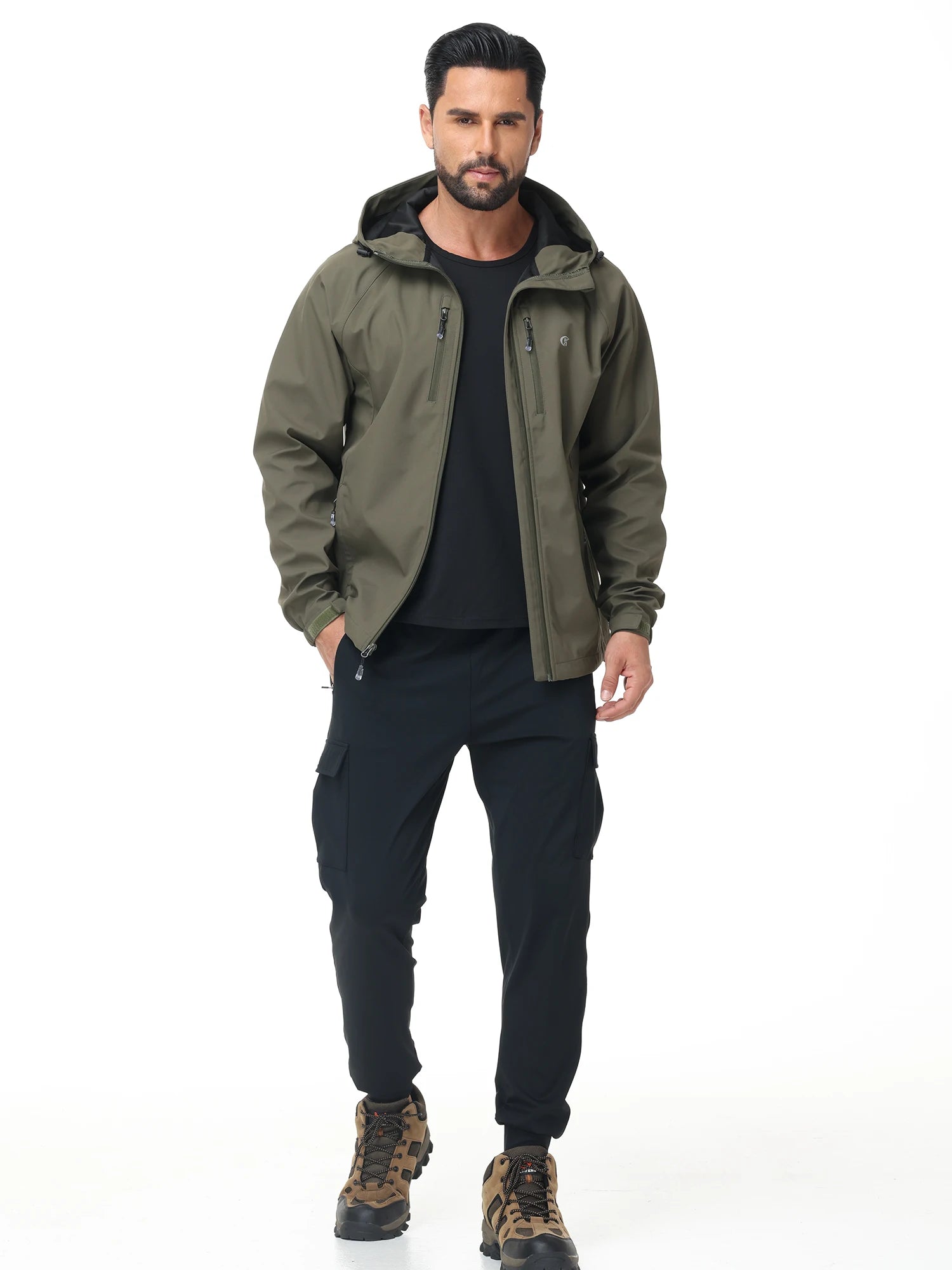 Men's Running Apparel: Lightweight, Waterproof Windbreaker Jacket With Inner Pocket / Rungear