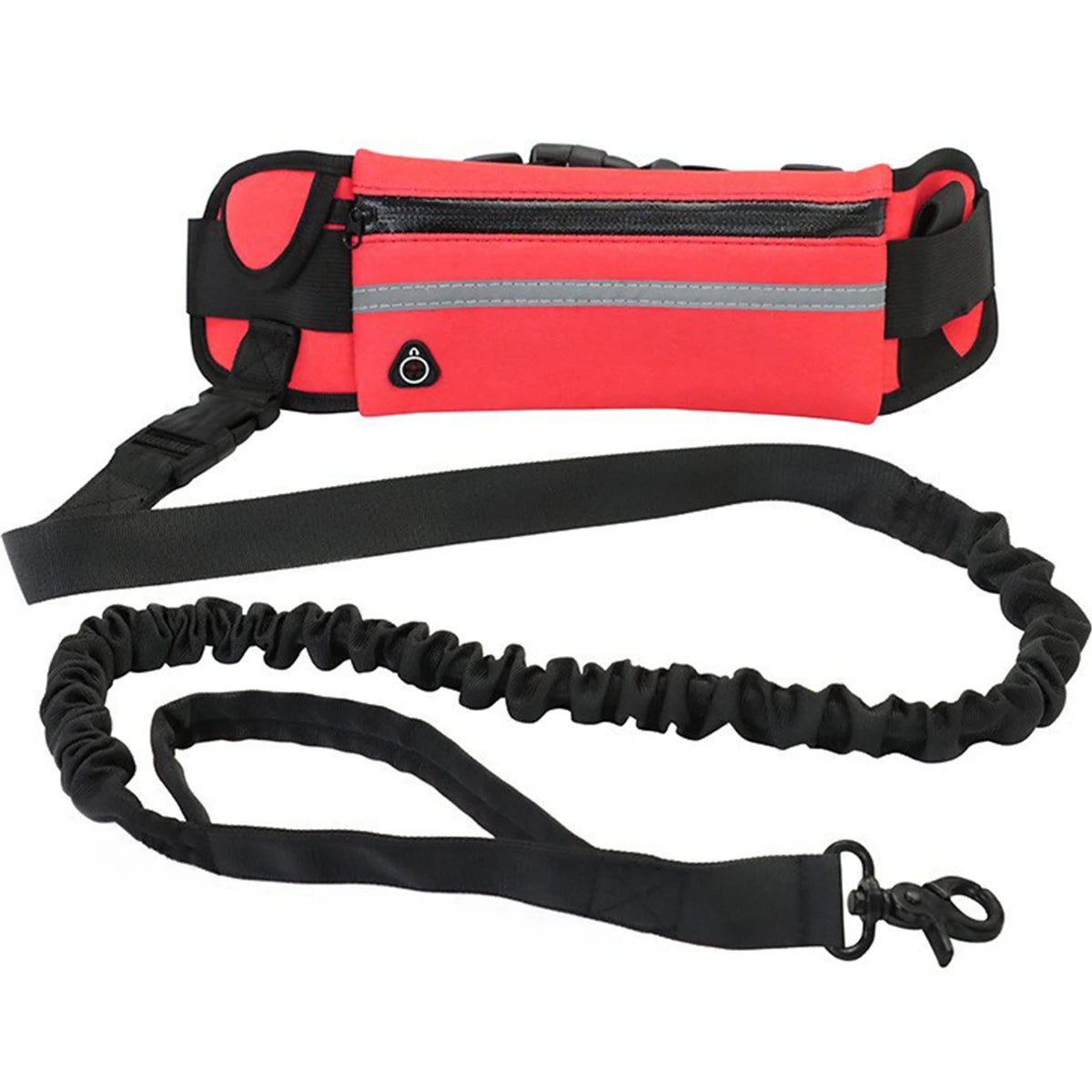 Hands-Free Dog Leash with Waist Bag – Reflective Retractable Elastic Belt for Running & Hiking | Quick Release | 3 Colours