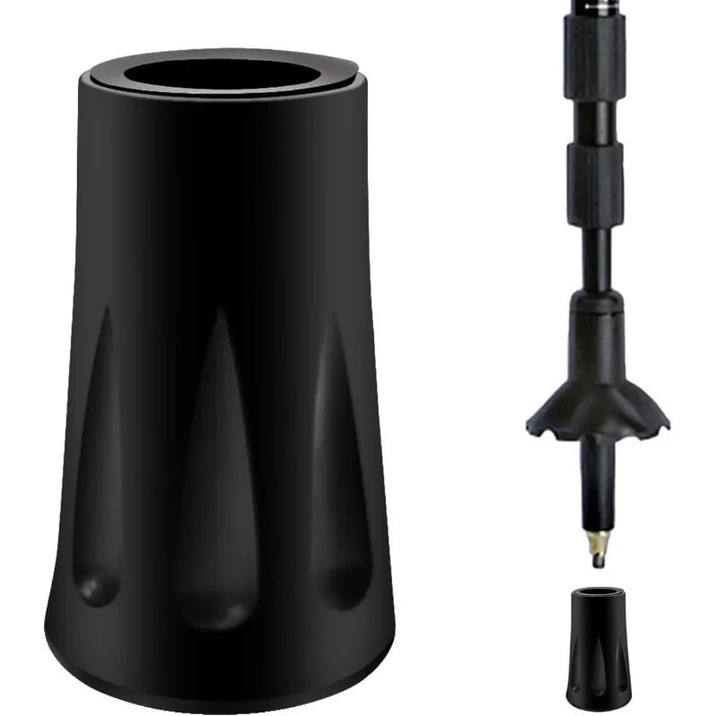 Trekking Pole Rubber Tip Replacement Protectors – Walking Stick Feet for Hiking Poles | RUNGEAR