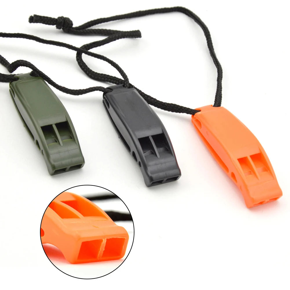 Dual-Frequency Safety Whistle – Pealess, Loud, Waterproof-Ready | Scuba Diving, Kayaking & Emergency Safety | Orange & Black
