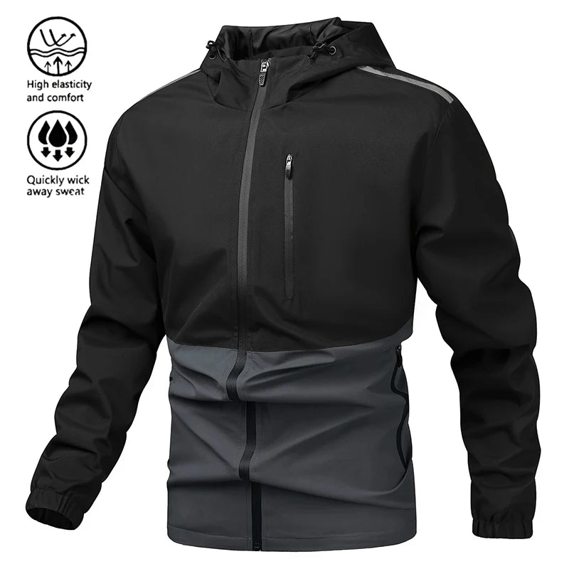 Men's Apparel Jackets: Waterproof, Windproof, Hooded, Multi-Pocket Windbreaker Jackets / Rungear