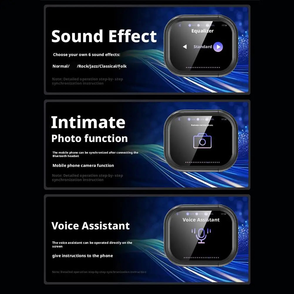 Wireless Sports Earphones with AI Translator & Noise-Cancelling Mic
