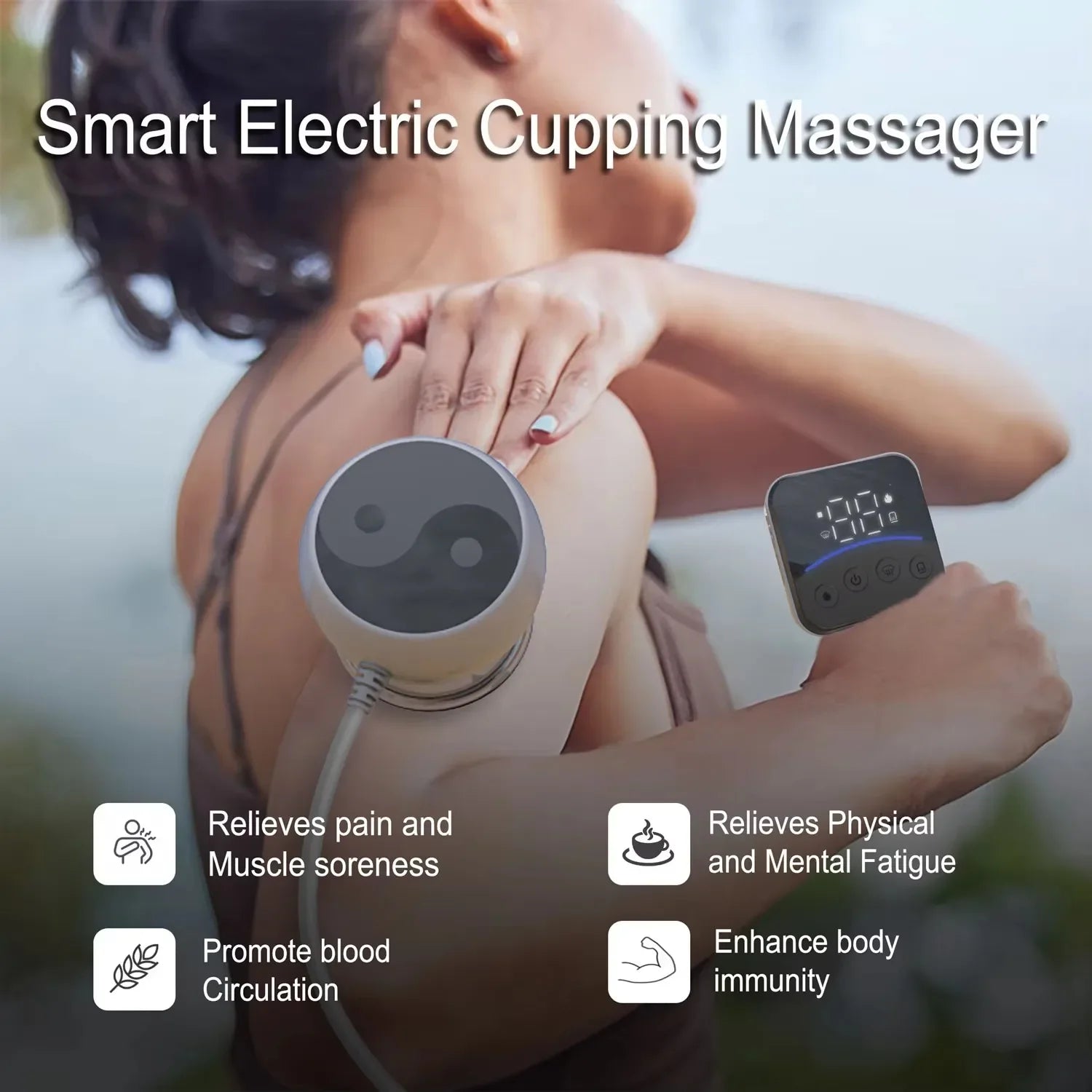 Running Tech Accessories: NEW Intelligent Vacuum Cupping Therapy - Remote Controlled Cupping Device, Smart Electric Gua Sha Cupping Machine / Rungear