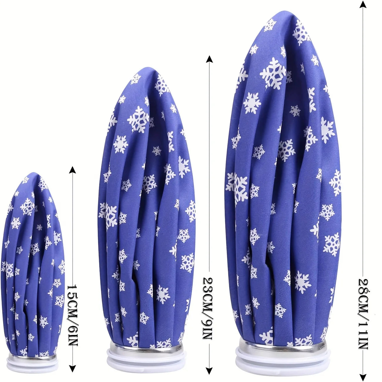 Reusable Ice Bag Set – 6", 9" & 11" Sizes for Targeted Pain Relief | Knee, Head & Leg Cold Therapy