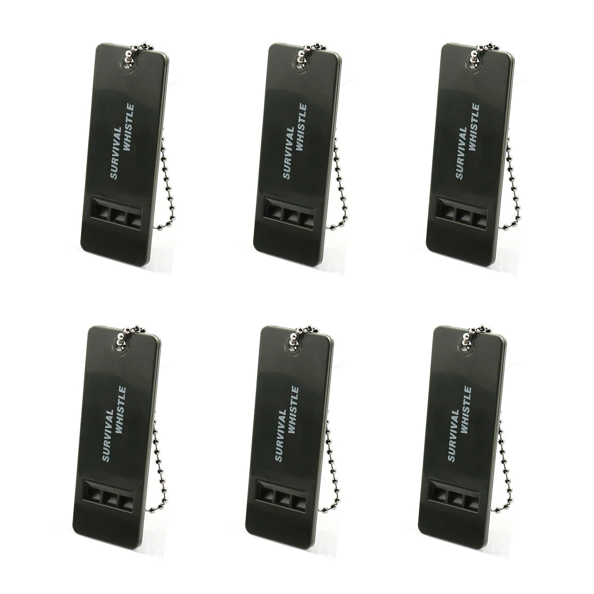 RUNGEAR Tri-Frequency Survival Whistle | Loud Flat Keychain Safety Whistle — 3, 6 & 12 Pack