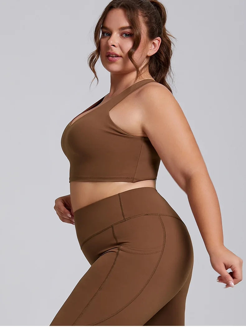 Women's Activewear Sets: 1/2PC Plus Size, Super Stretch Sports Bra Gym Leggings Fitness Suit S-3XL / Rungear