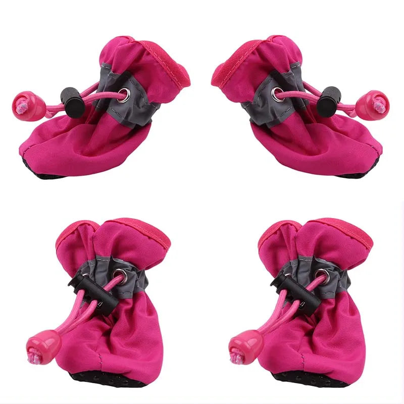 Warm Anti-Slip Cotton Dog Shoes & Socks | Thick Protective Boots for Small Dogs & Cats | Set of 4 | RUNGEAR
