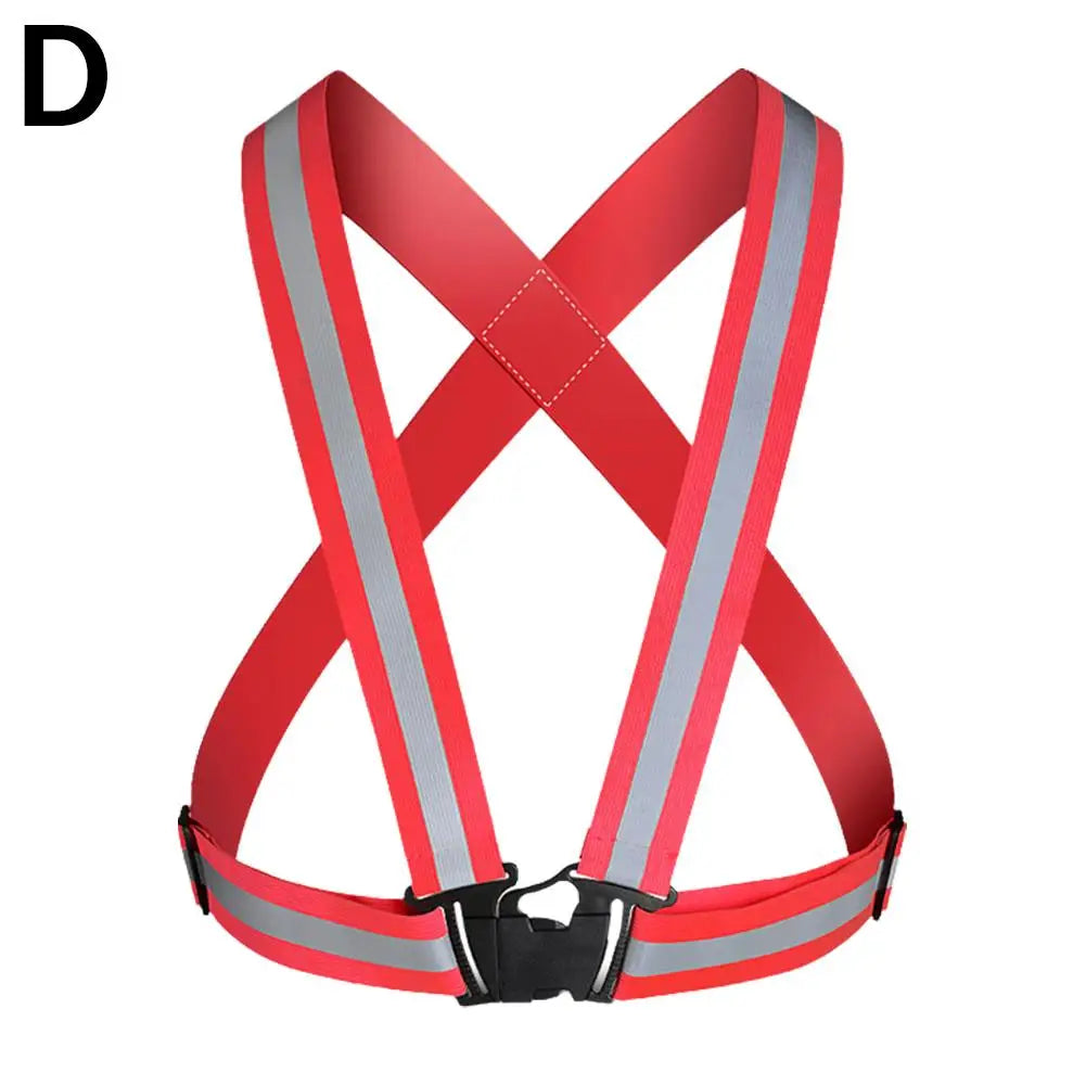 Reflective Safety Vest Harness – Adjustable, Elastic, High-Visibility | Night Running, Cycling & Outdoor | Adults & Children | 5 Colours