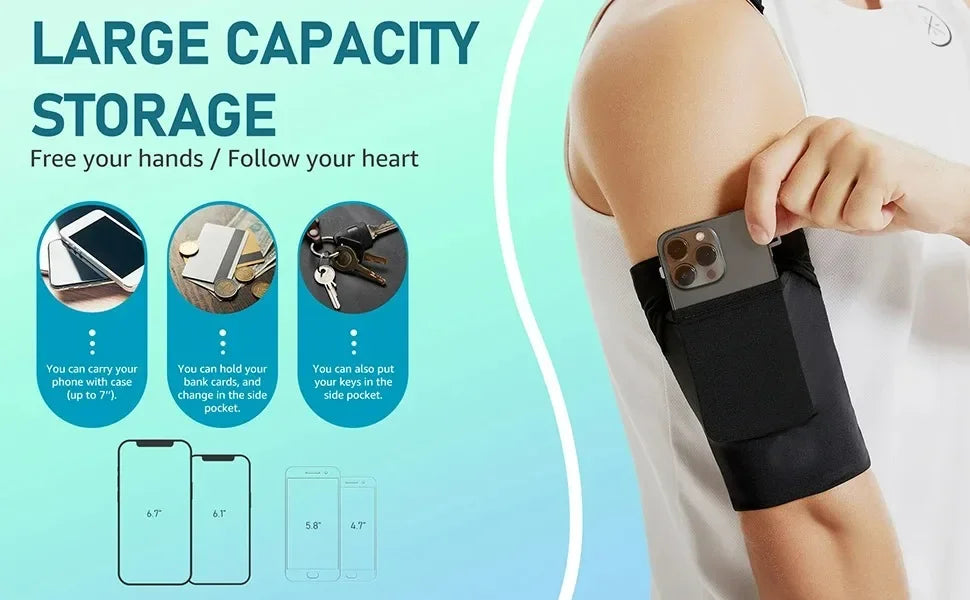 Waterproof Running Armband Phone Holder | Sports Arm Bag for Outdoor Exercise