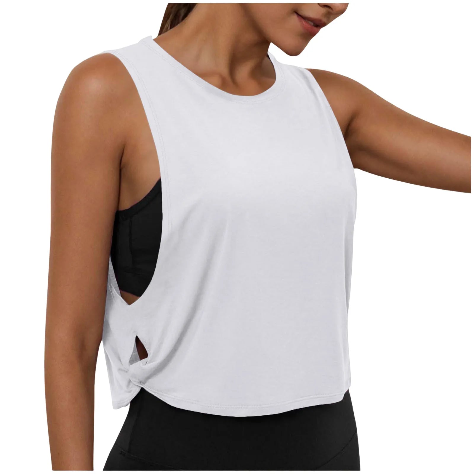 Women's Running Apparel: Lightweight, Sleeveless Casual Loose Fit, Cropped Sports Tank Top / Rungear