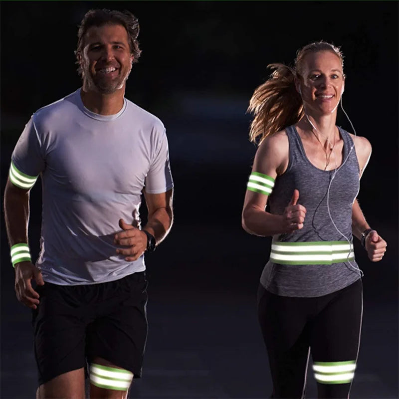 Reflective Running Bands – Safety Wristbands & Waistbands for Night Running | RUNGEAR
