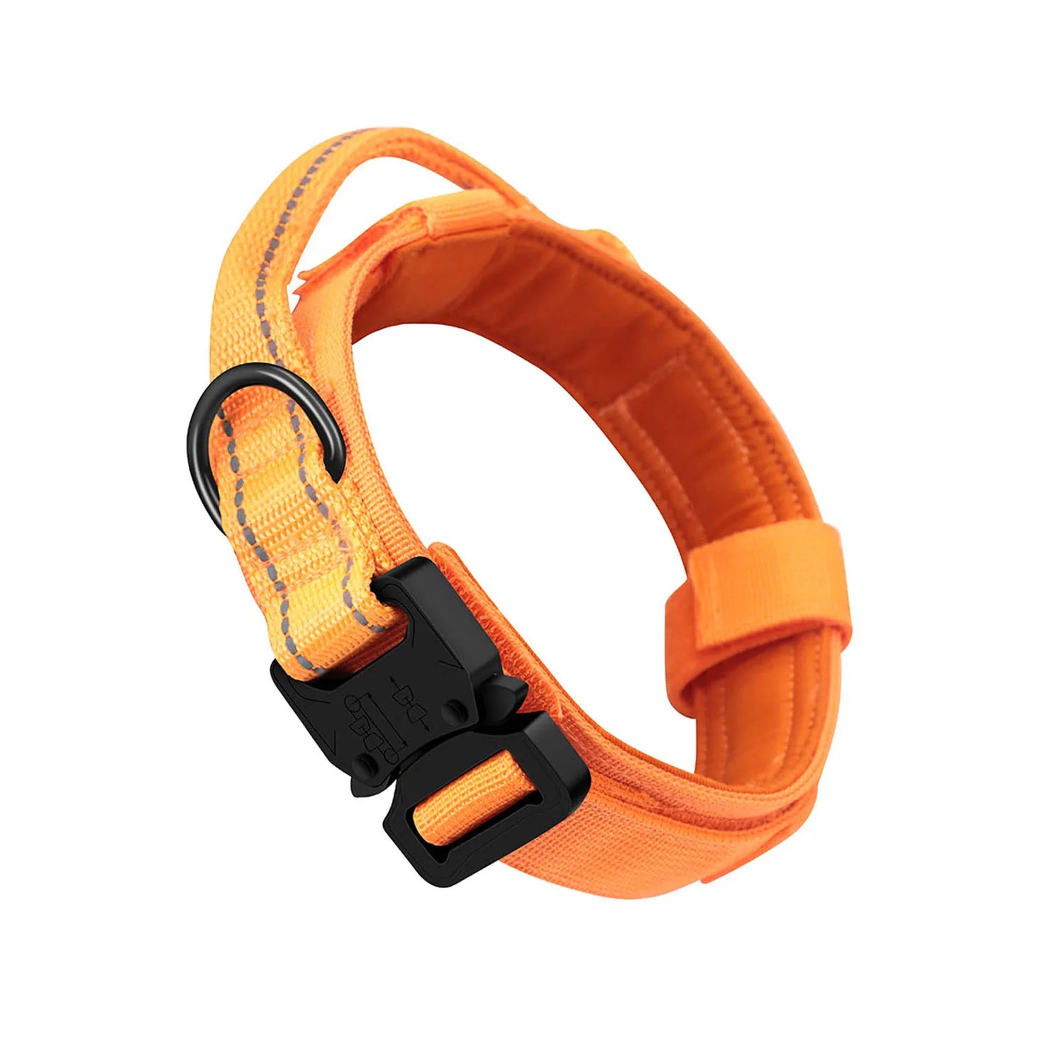 Reflective Dog Collars: Adjustable, Reflective, Quick Release, Nylon Training Dog Collar With Handle / Rungear